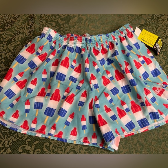 NWT L BOA ice cream popsicles bomb pop shorts mens split b.o.a. boausa runners - Picture 1 of 5